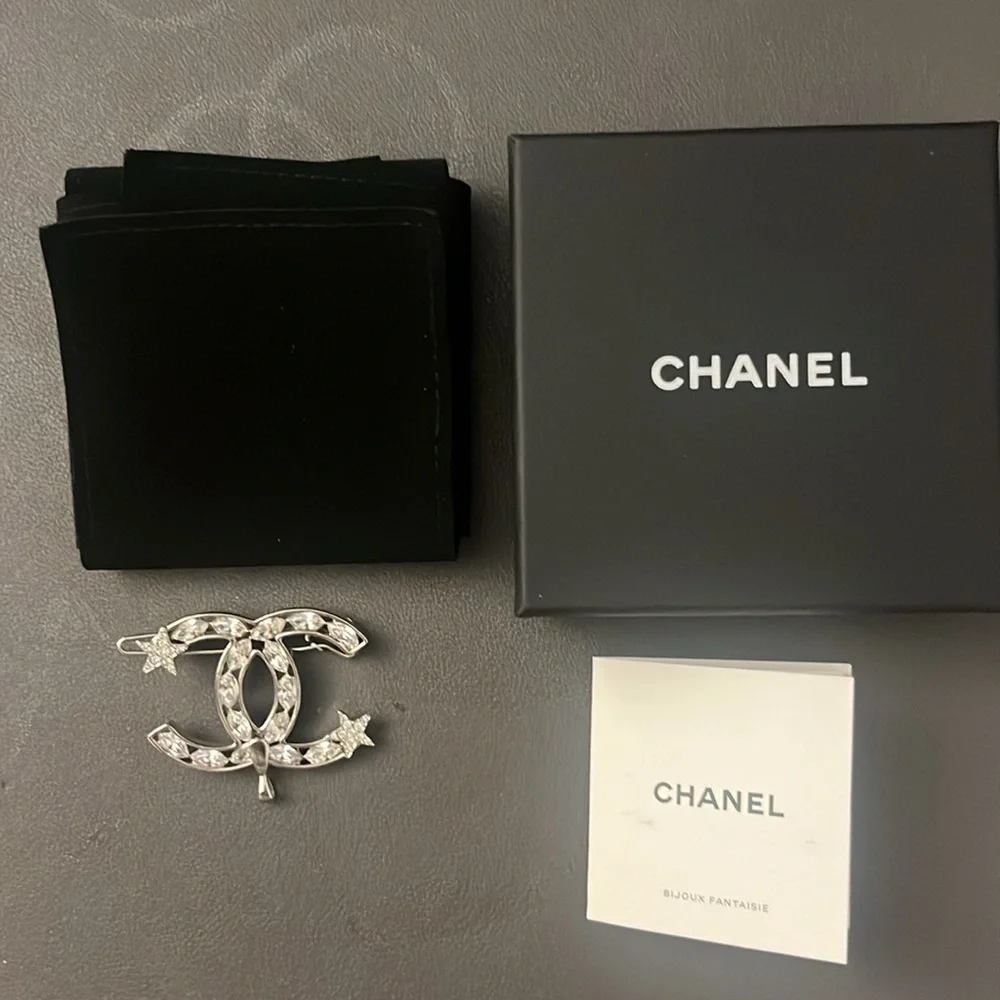Authentic Chanel Crystal Hair Pin